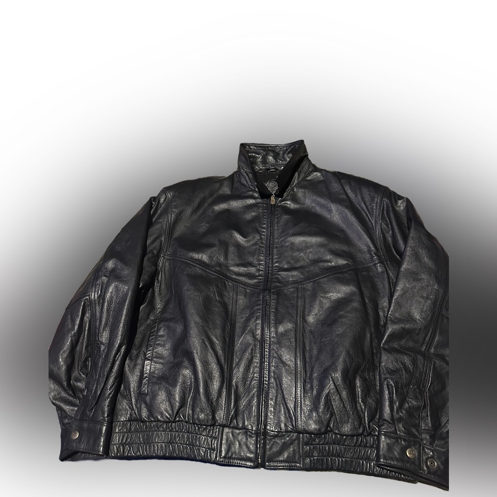 RoundTree & Yorke black leather jacket size L